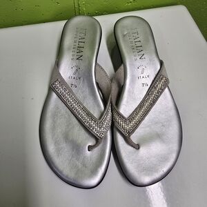 Italian Shoemakers Silver Sandals